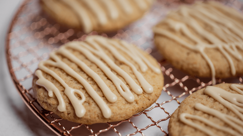 maple cookies on platter